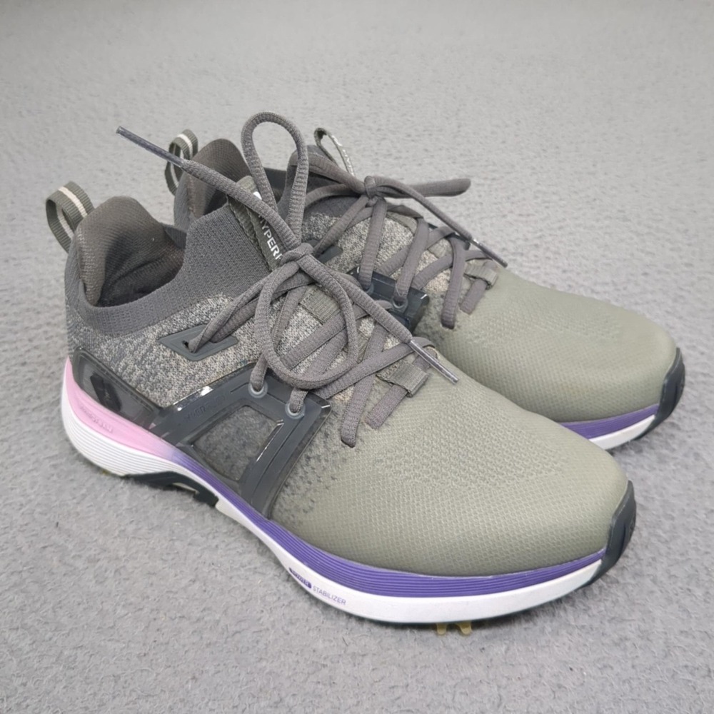 FootJoy HyperFlex Golf Shoes Womens Size 9 Gray Purple Mesh STRATOFOAM 98168 - Picture 2 of 16